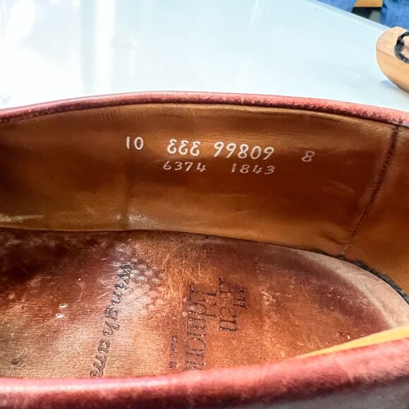 Allen Edmonds Wingham Tassel Loafers 10B Burgundy Oxblood Leather USA